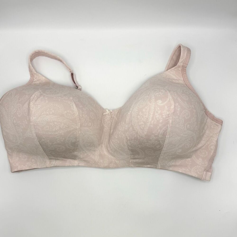 Cacique Unlined No Wire Floral Pink Print Bra - Women’s US 48DDD